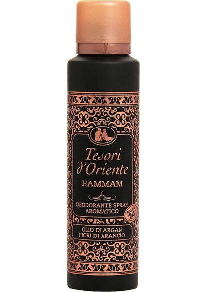 Hammam Deodorante Spray Aromatico Italyan Deodorant-Argan Yağı Veportakal Çiçeği 150 ml