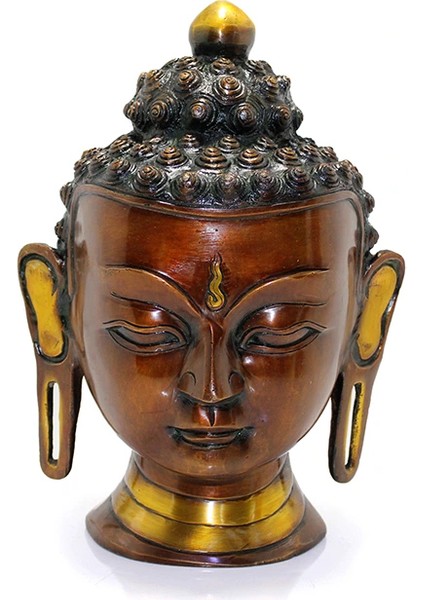 Metal Buda Büstü Biblosu 30 cm LIV1771