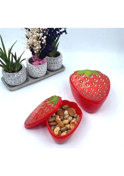 2'li Iç Içe Geçebilen Çilek Model Saklama ve Beslenme Kabı Seti (550 ml + 250 Ml) fırsatları