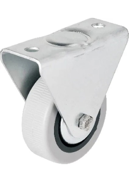 106 - 50 mm Sabit Kapaklı Gri Pvc Teker