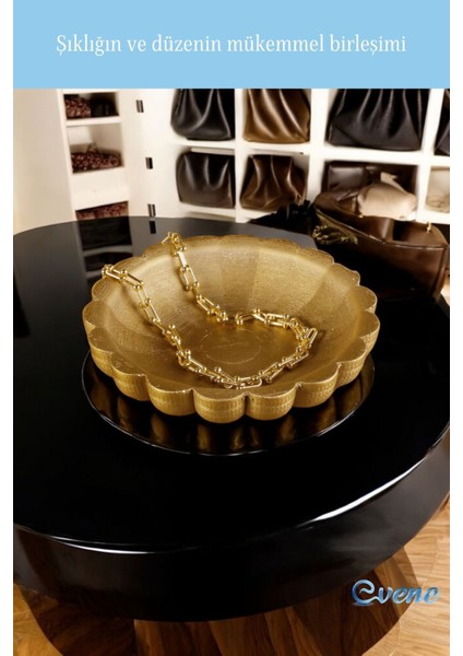 Şık Altın Renkli Takı ve Makyaj Düzenleyici, Dekoratif ve Kullanışlı Model modelleri