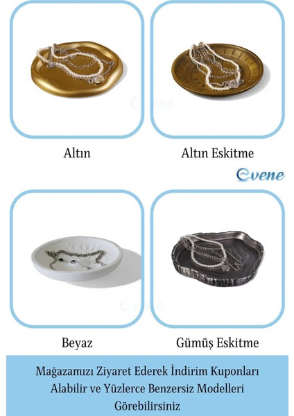 Şık Altın Renkli Takı ve Makyaj Düzenleyici, Dekoratif ve Kullanışlı Model