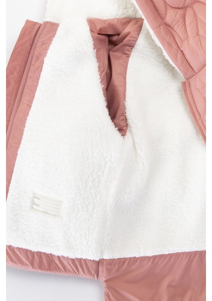 Yeni Tavşanlı Fermuarlı Içi Kürklü Peluş Cepli Kapüşonlu Şişme Kar Kışlık Kız Bebek Mont Çocuk Kaban fırsatları