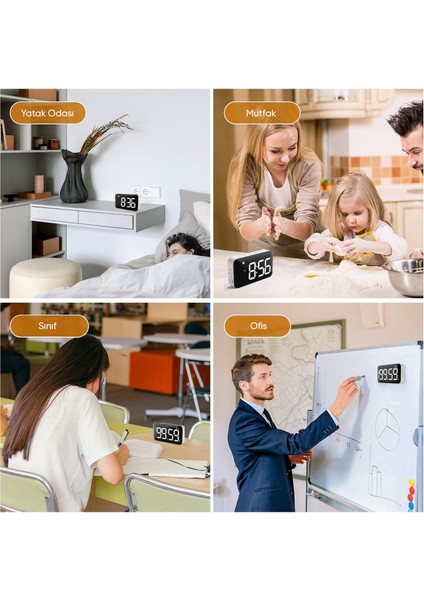 4 Adet Sınav Saati 199 Dakika ve 59 Saniyeden Geri Sayım Öğrenci Saati Deneme Çalışma Saati dijital sınav saati modelleri