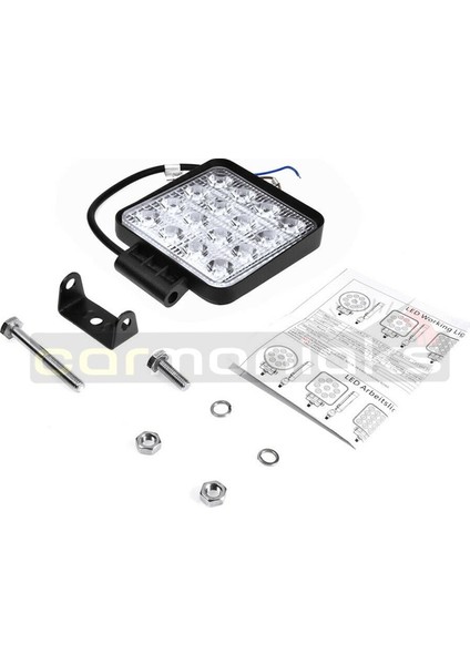 Cree Off Road Sis Farı - Lamba 16 LED Kare Çalışma Lambası 2 Adet modelleri