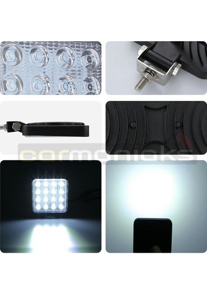 Cree Off Road Sis Farı - Lamba 16 LED Kare Çalışma Lambası 2 Adet indirimleri