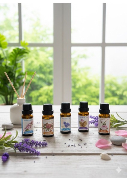 6’lı Esans Yağ Seti – Difüzör, Oda Kokusu, Mum ve Sabun Yapımına Uygun