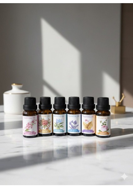 6’lı Esans Yağ Seti – Difüzör, Oda Kokusu, Mum ve Sabun Yapımına Uygun fırsatları