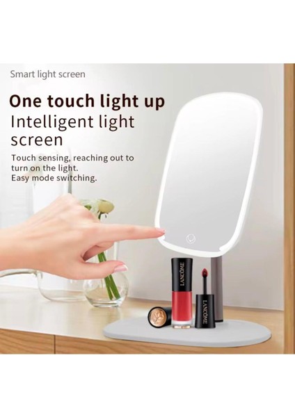 Dokunmatik LED Işıklı Makyaj Aynası Dikdörtgen 3 Renk Işık LED Masa Aynası fiyatları
