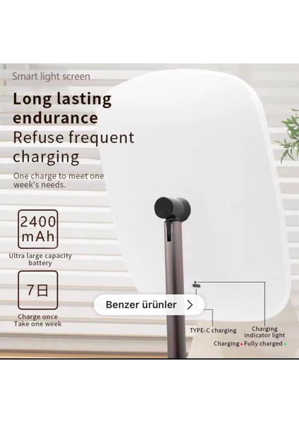 Dokunmatik LED Işıklı Makyaj Aynası Dikdörtgen 3 Renk Işık LED Masa Aynası indirimleri