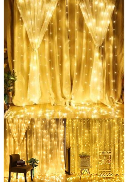 2x2 Metre 320 LED 8 Fonskiyonlu Perde LED - Günışığı