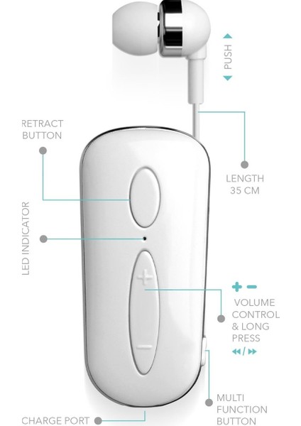Powerway Pureset 10 Saat Konuşma Süresi Makaralı Bluetooth Kulaklık fırsatları
