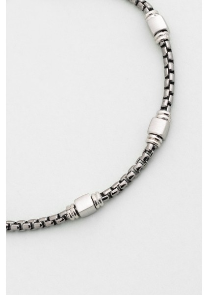 Kronos Italyan Rutenyum Kaplama 22 cm Gümüş Erkek Bileklik indirimleri