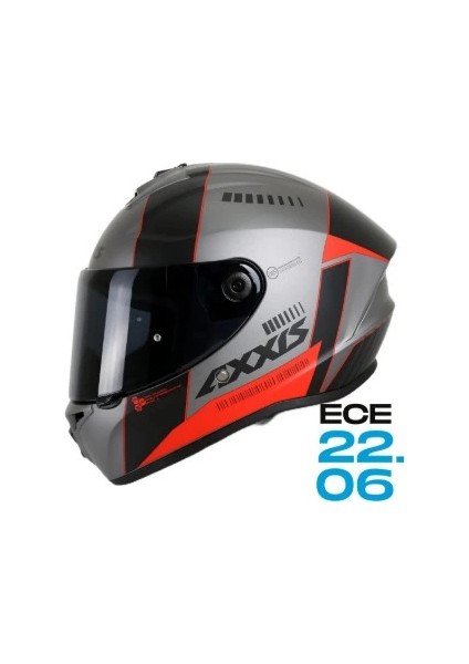 Axxıs Draken S Mp4 C5 Mat Kırmızı Kask Mat Kırmızı