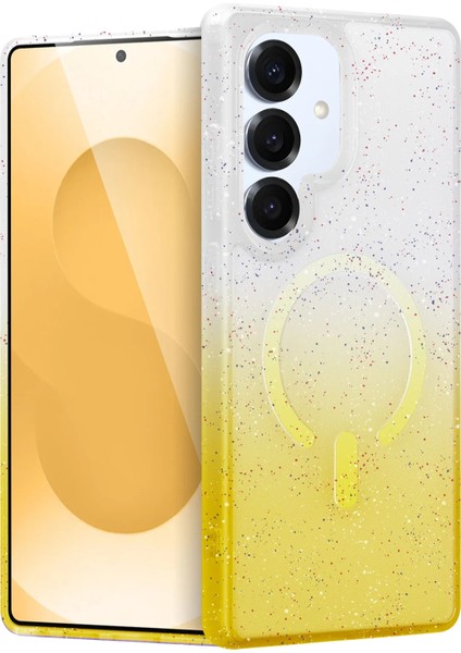 Lvsqvr Newface Samsung Galaxy S25 Plus Pummel Shiny Magsafe Kapak - Gold