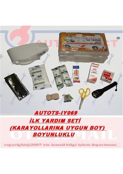 Auto TSIY069 Ilk Yardım Seti Karayollarına Uygun Boy Boyunluklu Hırdavat GZD111113