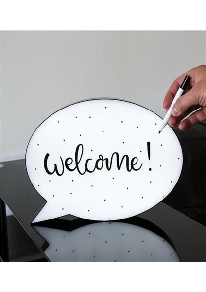 Kalemle Yazılabilen Konuşma Balonu Görünümlü Işıklı Mesaj Panosu Stok: 44 fırsatları