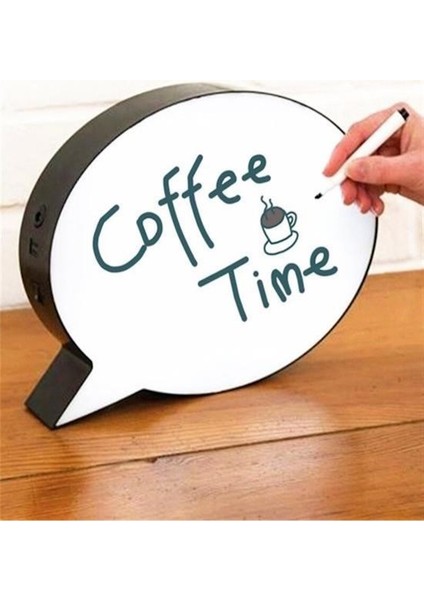 Kalemle Yazılabilen Konuşma Balonu Görünümlü Işıklı Mesaj Panosu Stok: 44 indirimleri