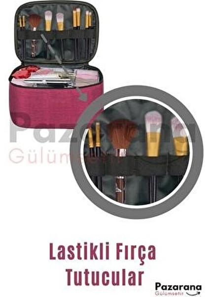 Makyaj Çantası Çift Bölmeli Makyaj Çantası Şeffaf Makyaj Çantası Şeffaf Bölmeli Makyaj Çantası modelleri