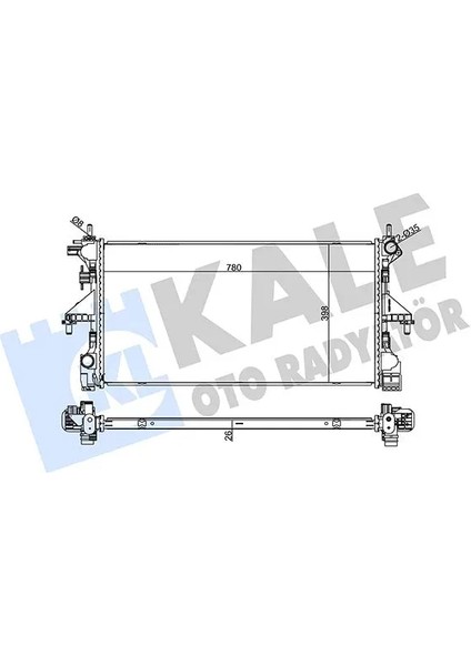Su Radyatoru Peugeot Boxer-Cıtroen Jumper 2.2/3.0hdı 06-&gt;fıat Ducato 2.3d Mtj 11-&gt;mt [brazıng] [780X398X26]