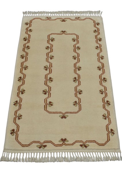 El Dokuma Milas Yün Halı 0420 - Yeni - Bej modelleri