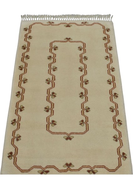 El Dokuma Milas Yün Halı 0420 - Yeni - Bej fırsatları