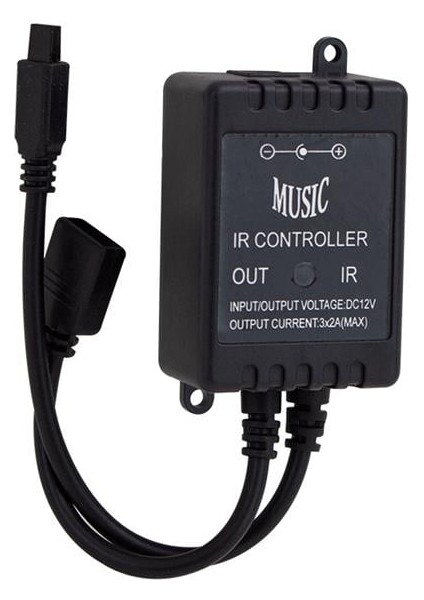 Ir Kontrol Kumandalı Renk Değiştiren Müziğe Sese Duyarlı Rgb LED Kontrol Cihazı