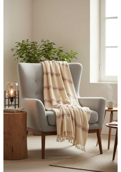 Doğal Pamuk, Yumuşak Tek Kişilik Pike, Koltuk Örtüsü, Çok Amaçlı Örtü 160X220 Cm.