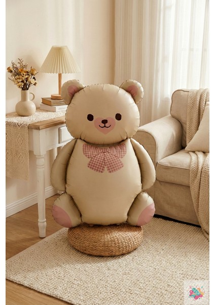 Papyonlu Krem/kahverengi Renk Ayıcık Folyo Balon 90 cm fiyatları