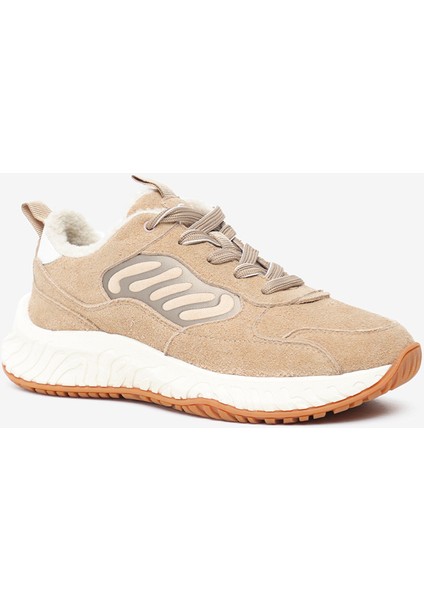 Greyder LAB Kadın Bej Hakiki Deri Spor Ayakkabı 5K2CA45380 fiyatları