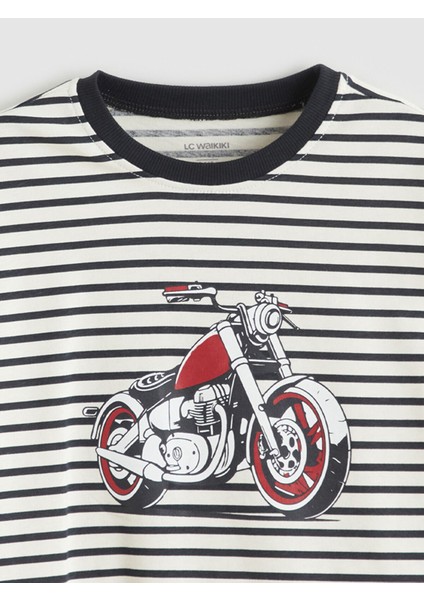 Yeni Sezon Bisiklet Yaka Baskılı Erkek Çocuk Tişört modelleri