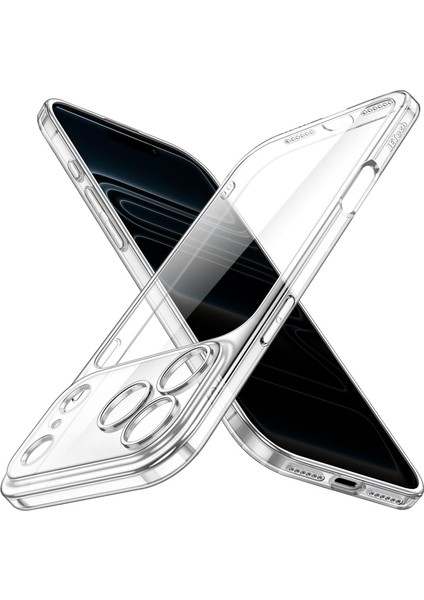 iPhone 17 Pro Uyumlu Şeffaf Kılıf Kamera Korumalı Kılıf Ince Kılıf Silikon Kılıf - Şeffaf