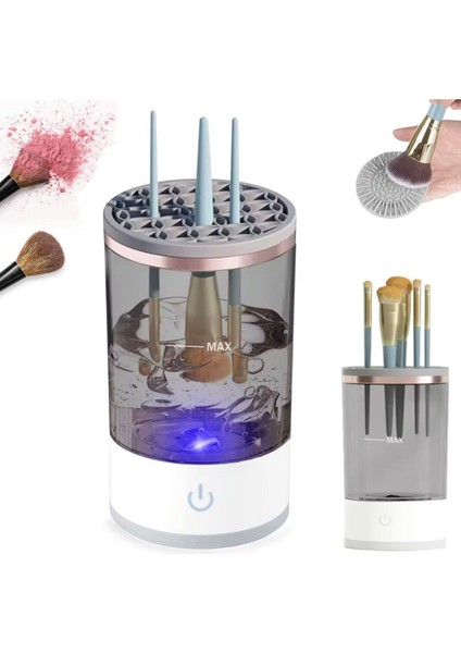 USB Şarjlı Makyaj Fırçası Temizleyici Aparat Hızlı Kurutmalı, Çok Yönlü Fırça Temizleyici fırsatları