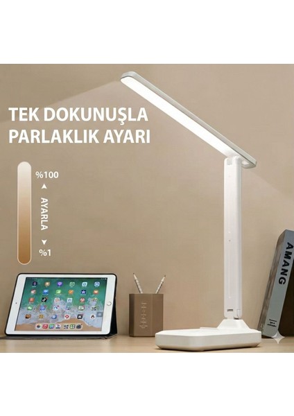Katlanabilir Dokunmatik Kontrollü Göz Dostu Akıllı LED Masa Lambası – Enerji Tasarruflu fiyatları