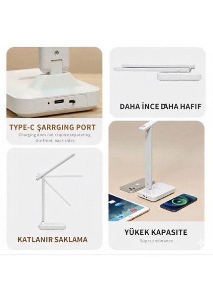 Katlanabilir Dokunmatik Kontrollü Göz Dostu Akıllı LED Masa Lambası – Enerji Tasarruflu modelleri