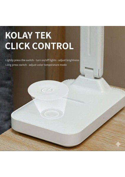 Katlanabilir Dokunmatik Kontrollü Göz Dostu Akıllı LED Masa Lambası – Enerji Tasarruflu fırsatları