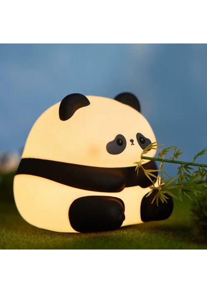 Yumuşak Silikonsevimli Panda Gece Lambası – Sevimli Panda, Dokunmatik & Sıkınca Yanan modelleri