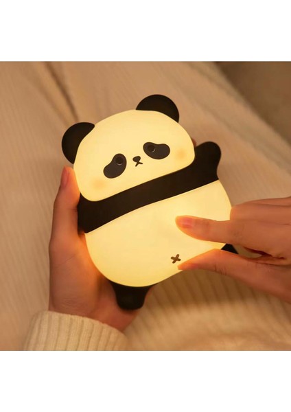 Yumuşak Silikonsevimli Panda Gece Lambası – Sevimli Panda, Dokunmatik & Sıkınca Yanan fırsatları