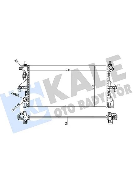 Su Radyatoru [brazıng Versıyonu KL355660] Peugeot Boxer-Cıtroen Jumper 2.2/3.0hdı 06=&gt;-Fıat Ducato 2.3d Mtj 11=&gt; mt [mekanık] [781X416X24]