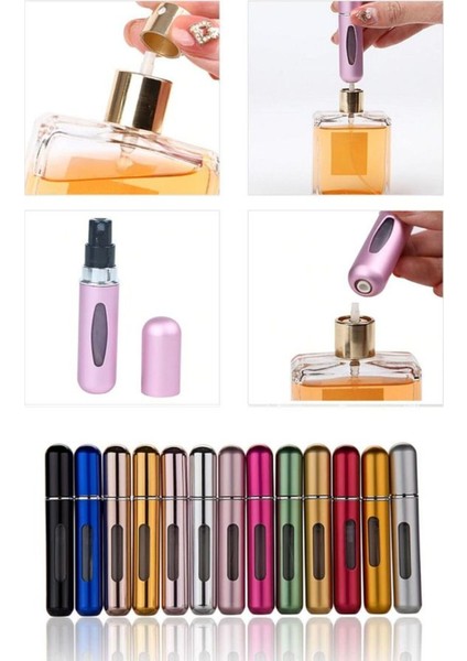 2 Adet Parfüm Şişesinden Dolabilir Yedek Cep Parfüm Şişesi Aparatı