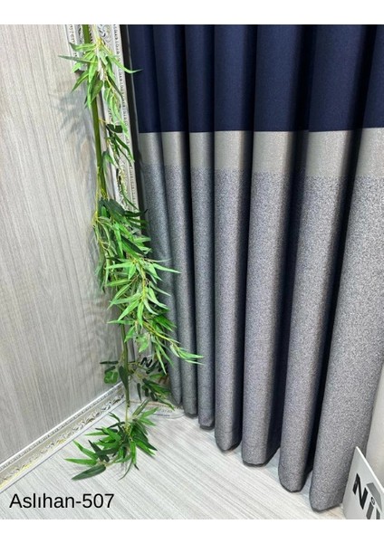 Nivemeshome Aslıhan Lacivert FT632116 V-507 1/3 Sık Pile Fon Perde Apm modelleri