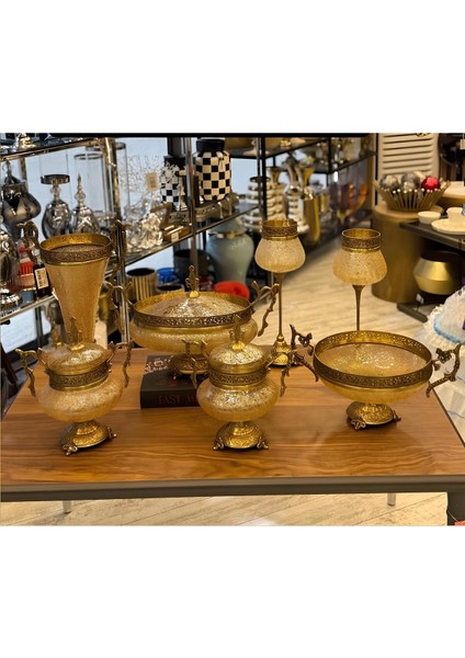 7 Parça Konsol Seti Salon Takımı Dekoratif