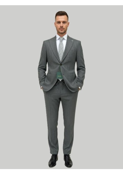 Yeşil Modern Fit Jogger Takım Elbise fiyatları