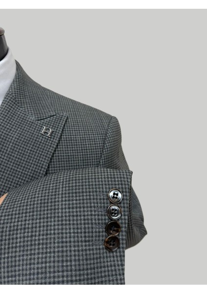 Yeşil Modern Fit Jogger Takım Elbise