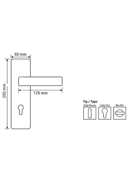 Premium Ahenk Gizem Aynalı Kapı Kolu (Oda-Wc-Yale Kilit Tipleri)(Takım) Saten indirimleri