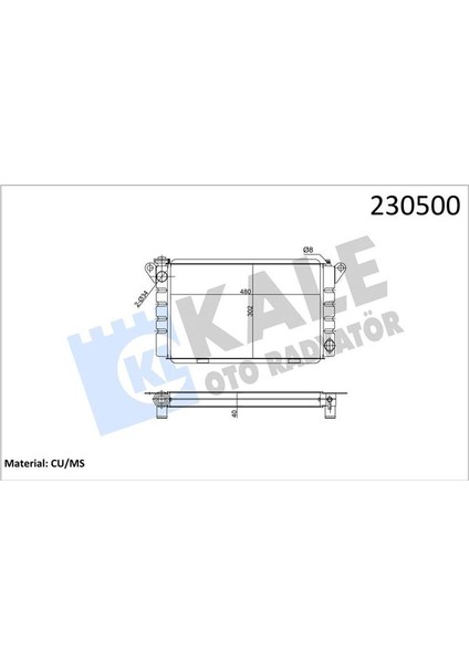 0501143PS Radyatör R12 Tl-Tx-Stw-Toros 475X304X42 Süper 3 Sıra Ps Sistem 7702189027-7700571627-363660