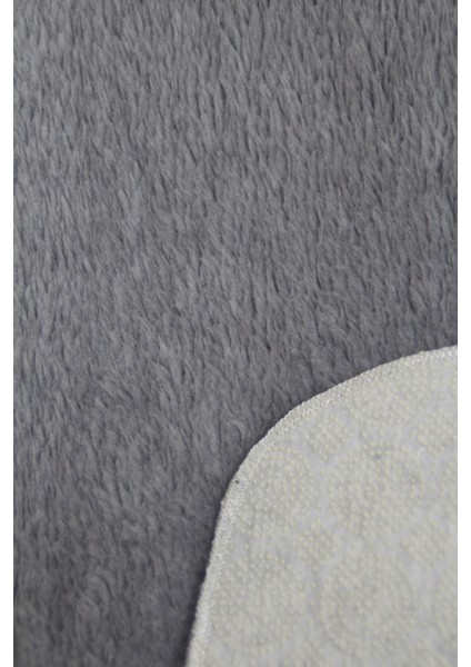 Grı Banyo Halısı Peluş Post Halı Klozet 2 Li Takımı 80X120 + 80X60 fırsatları