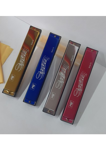 Ms 24 Çift Delikli Metal Mızıka,şeffaf Kutulu 18 cm 1 Adet Mızıka fırsatları