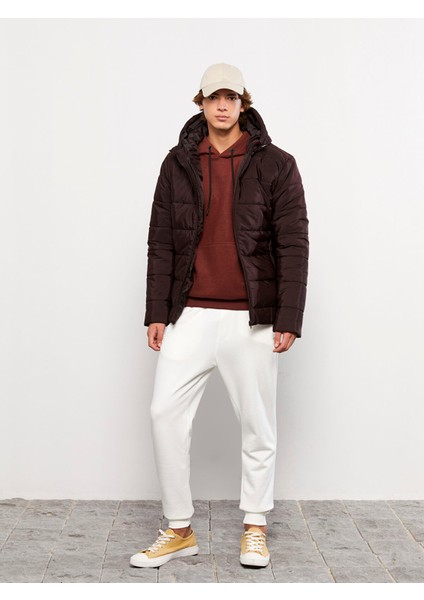 Yeni Sezon Standart Kalıp Kapüşonlu Erkek Şişme Mont