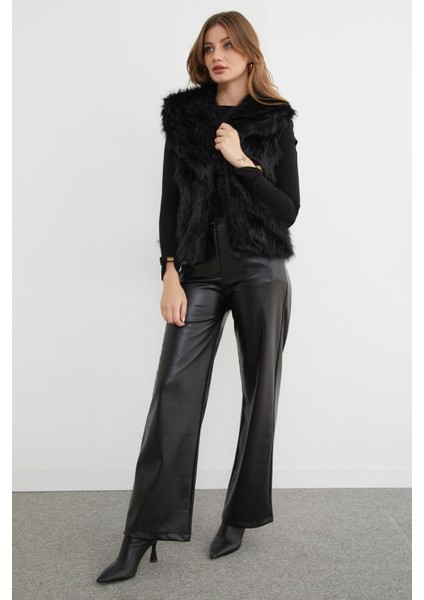 Astarlı Şal Yaka Suni Kürk Yelek fırsatları